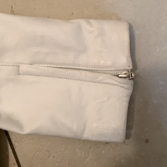 Winter White Leather Jacket with Fur Trim - Picture 6 of 10